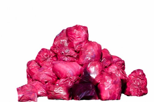 Recycling center handling furniture materials
