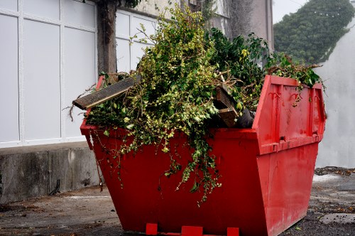 Professional waste removal team at work
